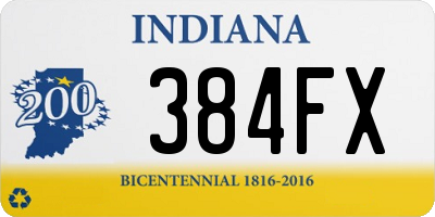 IN license plate 384FX