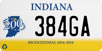 IN license plate 384GA