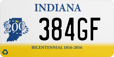 IN license plate 384GF