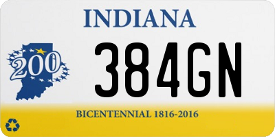 IN license plate 384GN