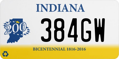 IN license plate 384GW