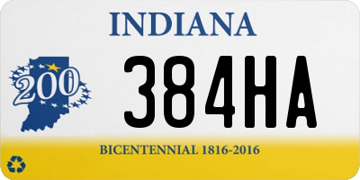 IN license plate 384HA