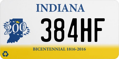 IN license plate 384HF