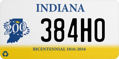 IN license plate 384HO