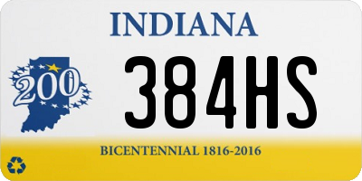 IN license plate 384HS