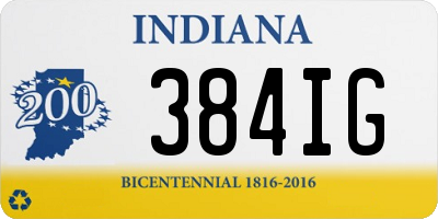 IN license plate 384IG