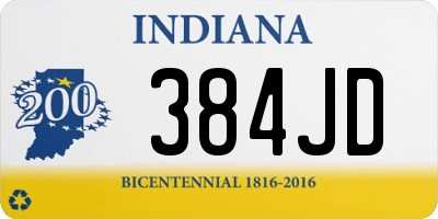 IN license plate 384JD