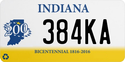 IN license plate 384KA