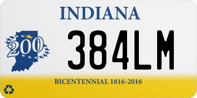 IN license plate 384LM