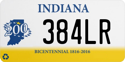 IN license plate 384LR