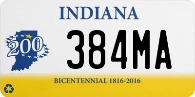 IN license plate 384MA