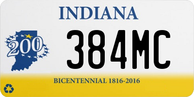 IN license plate 384MC