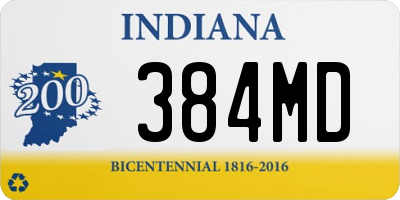 IN license plate 384MD