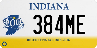 IN license plate 384ME