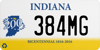 IN license plate 384MG