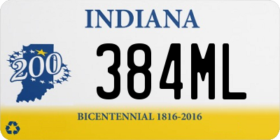 IN license plate 384ML