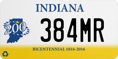 IN license plate 384MR