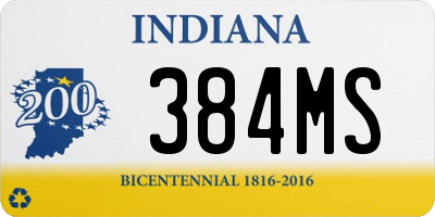 IN license plate 384MS