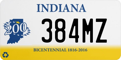 IN license plate 384MZ