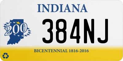 IN license plate 384NJ