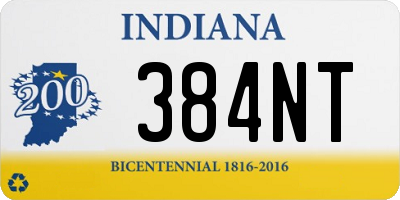 IN license plate 384NT