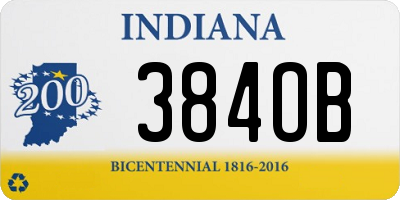 IN license plate 384OB