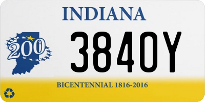 IN license plate 384OY