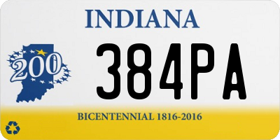 IN license plate 384PA