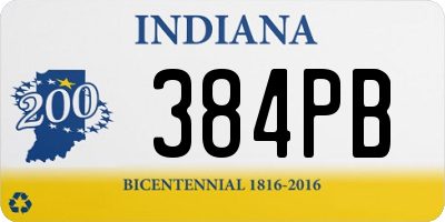 IN license plate 384PB