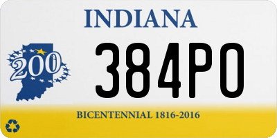 IN license plate 384PO