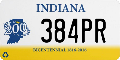 IN license plate 384PR