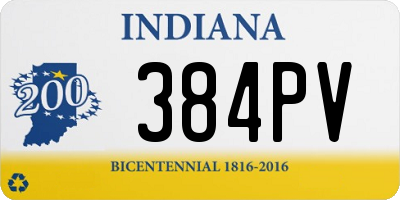 IN license plate 384PV