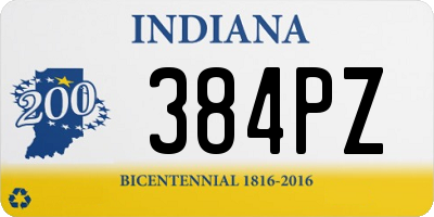 IN license plate 384PZ