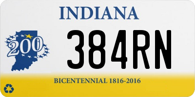 IN license plate 384RN