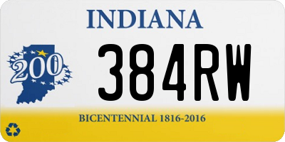 IN license plate 384RW