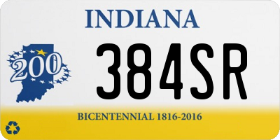IN license plate 384SR