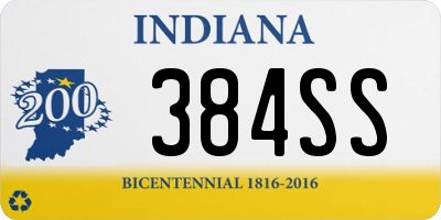 IN license plate 384SS