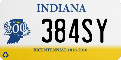 IN license plate 384SY