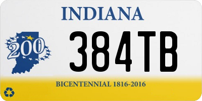 IN license plate 384TB