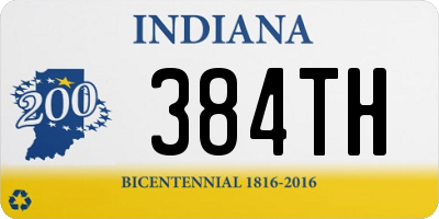 IN license plate 384TH