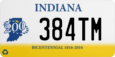 IN license plate 384TM