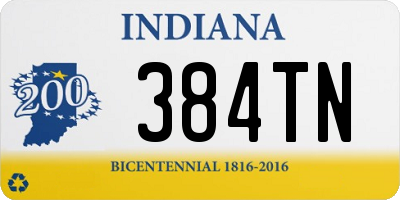 IN license plate 384TN