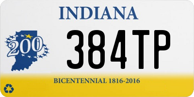 IN license plate 384TP