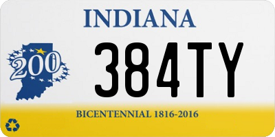 IN license plate 384TY