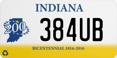 IN license plate 384UB