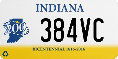 IN license plate 384VC