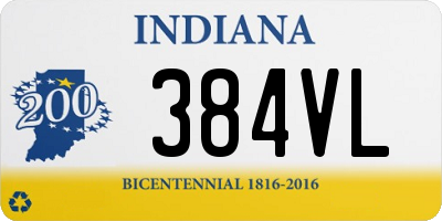 IN license plate 384VL