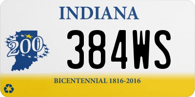IN license plate 384WS