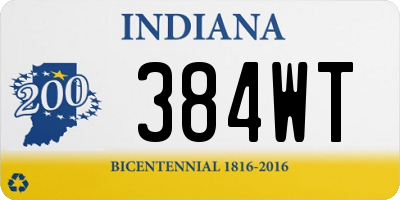 IN license plate 384WT