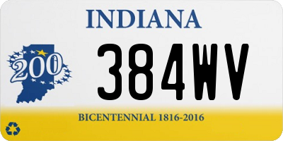 IN license plate 384WV
